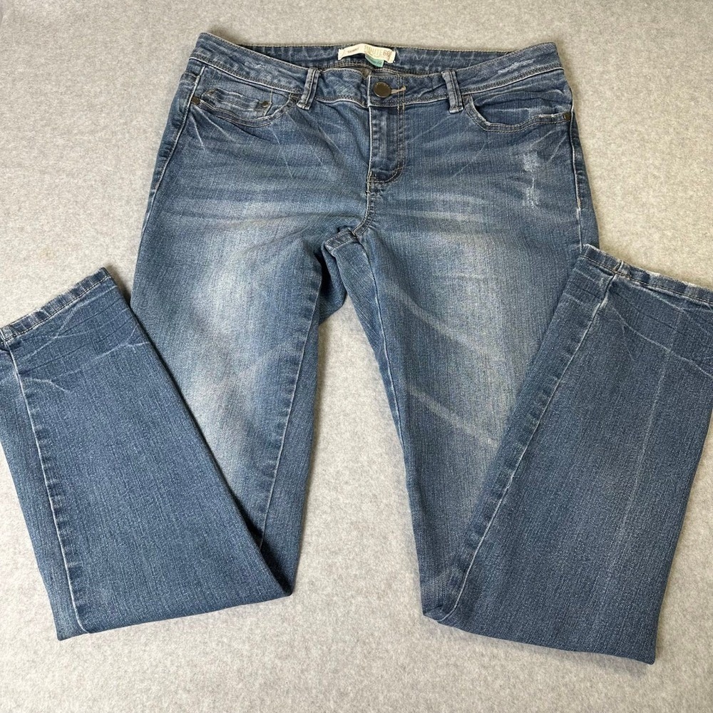 Route 66 Skinny Jeans Medium Wash Distressed Women Size 8